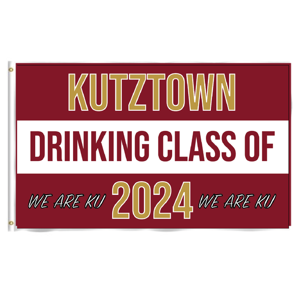 Drinking Class of 2024 WE ARE KU 3’x5’ Flag