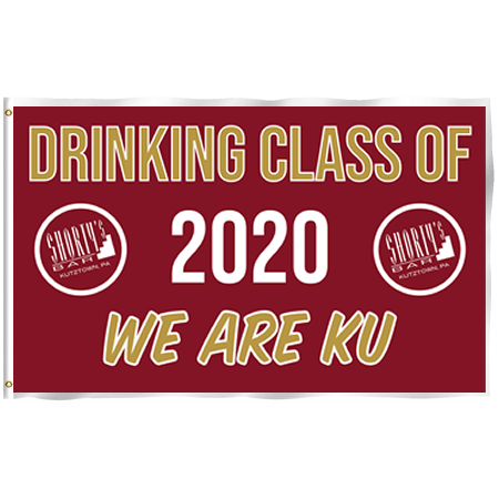 Drinking Class of 2020 WE ARE KU 3’x5’ Flag